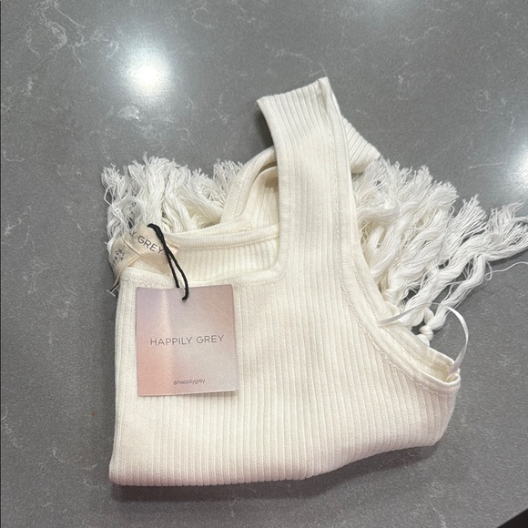 Happily Grey Ribbed Knit Top - Picture 5 of 5